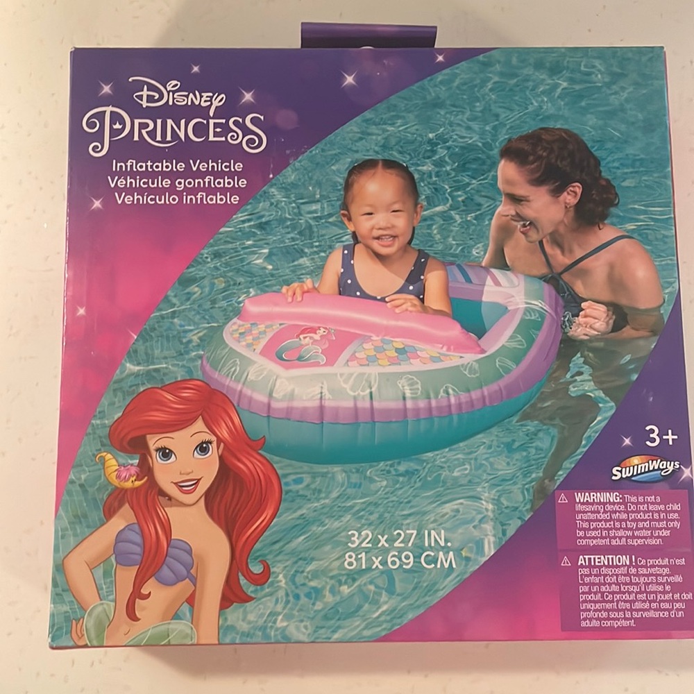 NEW Disney Princess Ariel Swimways Inflatable